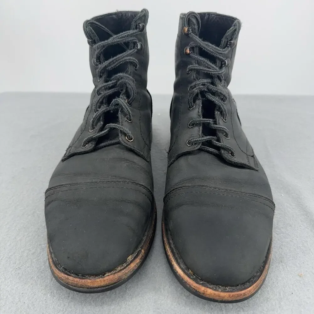 Thursday Boot Company Captain Black Matte Leather Boots Mens Size 11.5